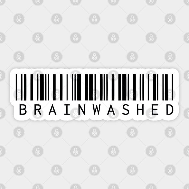 BRAINWASHED Barcode Sticker by GourangaStore